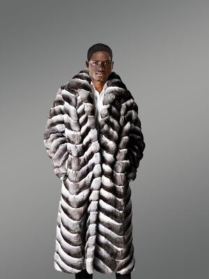 Chinchilla Fur Based Long Coat for Men with Outstanding Quality is a Must for the Wardrobe