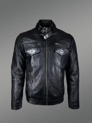 Mens-Moto-Biker-Jacket-With-2-Patch-Pockets-In-Front