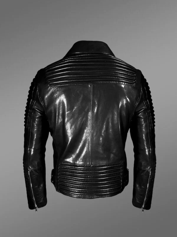 Men’s Motorcycle Biker Jacket in Black