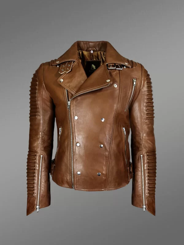 Men’s Italian Leather Moto Biker Jacket