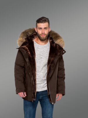 Time for Men to Reinvent Themselves with Hybrid Coffee Finn Raccoon Fur Parka Convertibles with Rabbit Liner