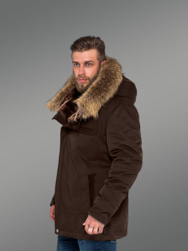 Time for Men to Reinvent Themselves with Hybrid Coffee Finn Raccoon Fur Parka Convertibles with Rabbit Liner - Image 5