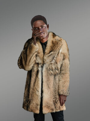 Mens Coyote Fur Jacket