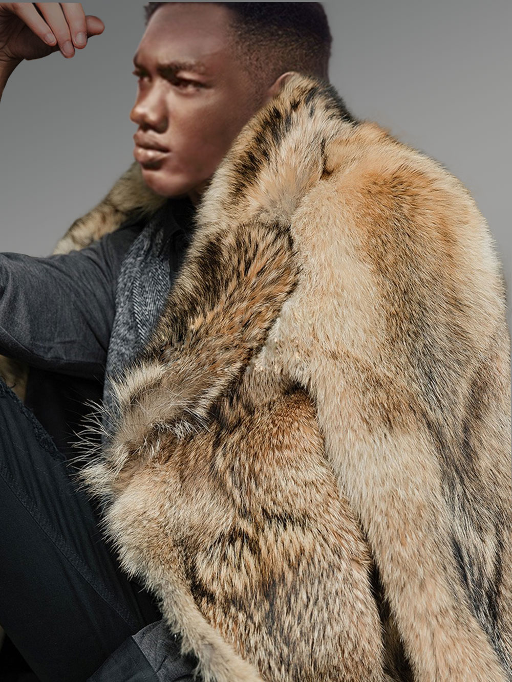 Men’s Coyote Fur Jacket