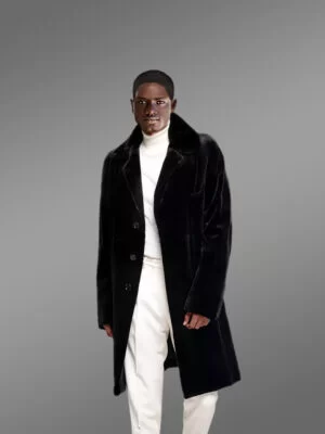 Sheared Mink Fur Coat for Men