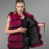 Real Fox Fur 5 Rows Paragraph Winter Vest