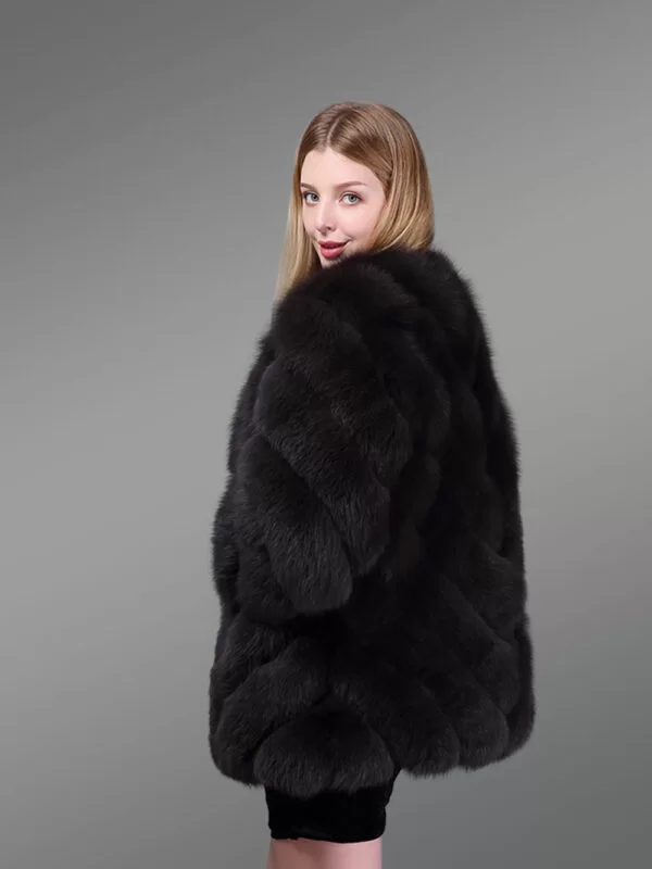 Fur Oversized Waistcoat in Deep Black