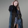 Bi-color real fox fur dream warm long winter outerwear for wo (1)