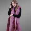 Bi-color real fox fur dream warm long winter outerwear for wo (1)