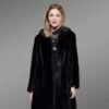 Exotic Black Mink Fur Coat