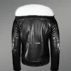 Real Leather Jacket with White Fox Fur