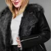 Toscana Shearling Jacket for Women in Black