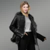 Toscana Shearling Jacket for Women in Black