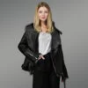 Toscana Shearling Jacket for Women in Black