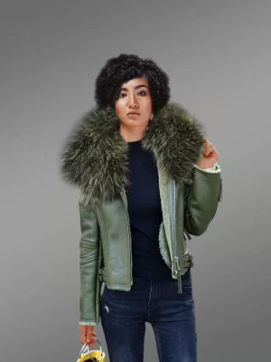 Green Real leather Jacket