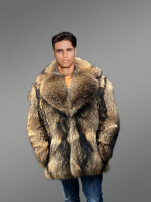 Raccoon Fur Jacket for Men