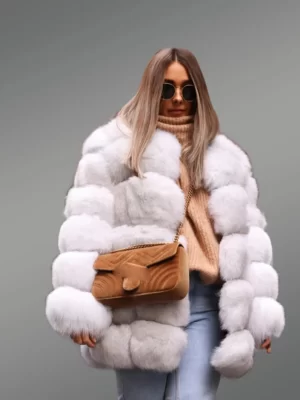 Real Fox Fur Warm Winter Coat