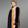 Mid-Length Straight Real Fox Fur Warm Winter Coat for Women