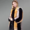 Mid-Length Straight Real Fox Fur Warm Winter Coat for Women