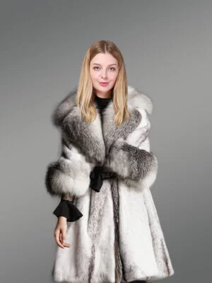 Mink fur long coats to add grace to women