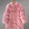 pink fur outerwear for women