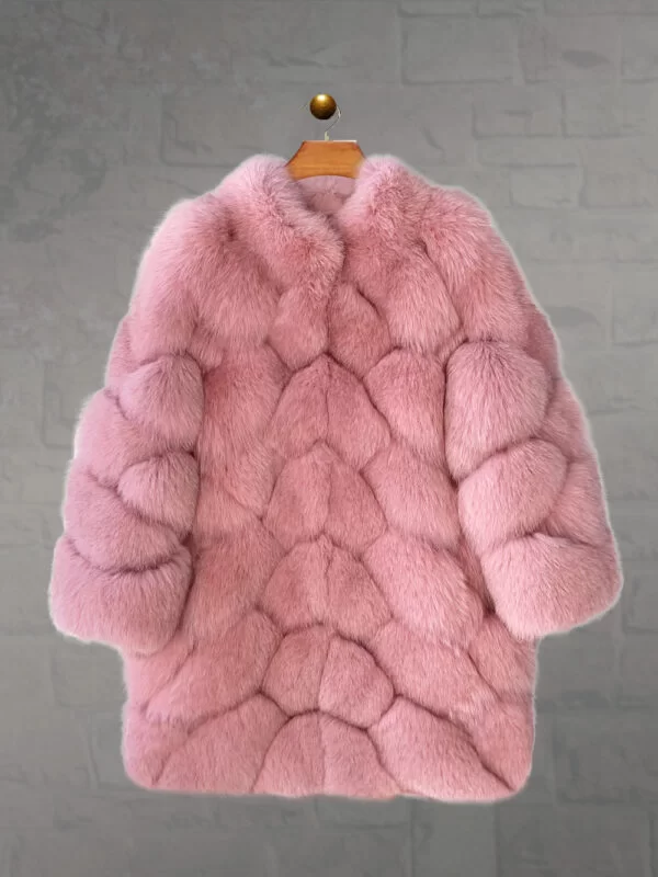 pink fur outerwear for women