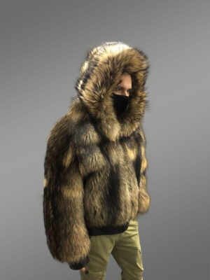 Raccoon Fur Bomber Coat for Men Gives Adequate Warmth and a Sophisticated Look