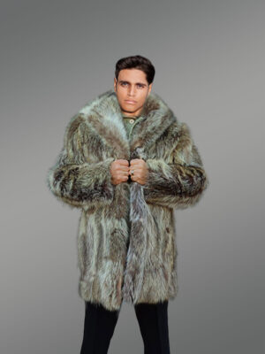 Raccoon Fur Men Coat