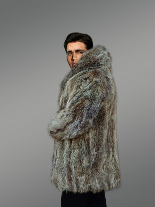 Raccoon Fur Men Coat - Image 7