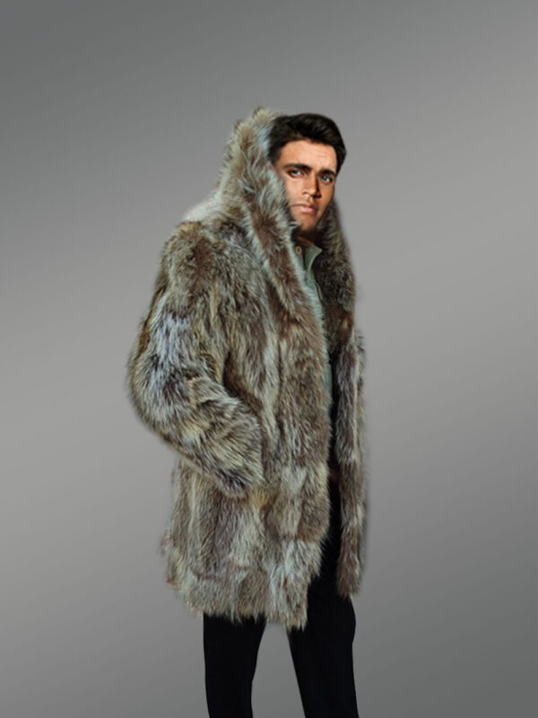 Raccoon Fur Men Coat - Image 6