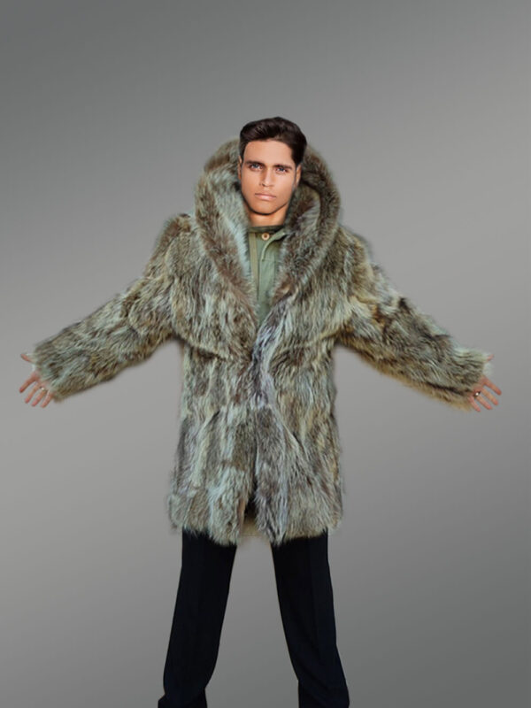 Raccoon Fur Men Coat - Image 5