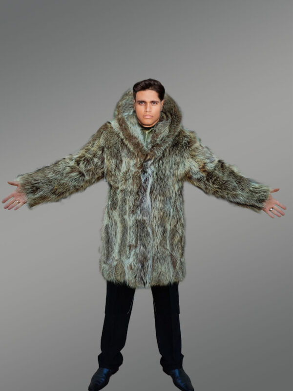 Raccoon Fur Men Coat - Image 4