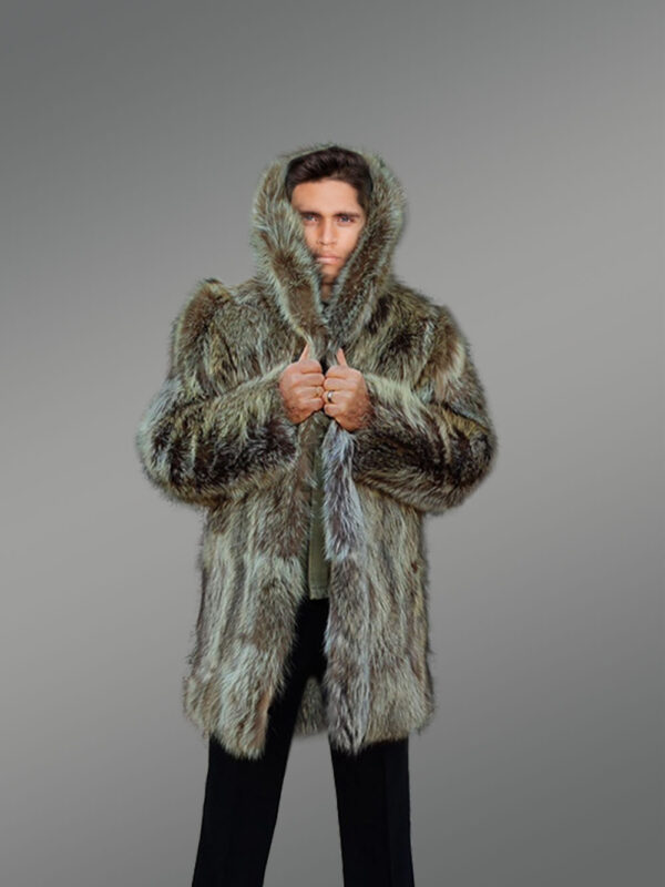 Raccoon Fur Men Coat - Image 3