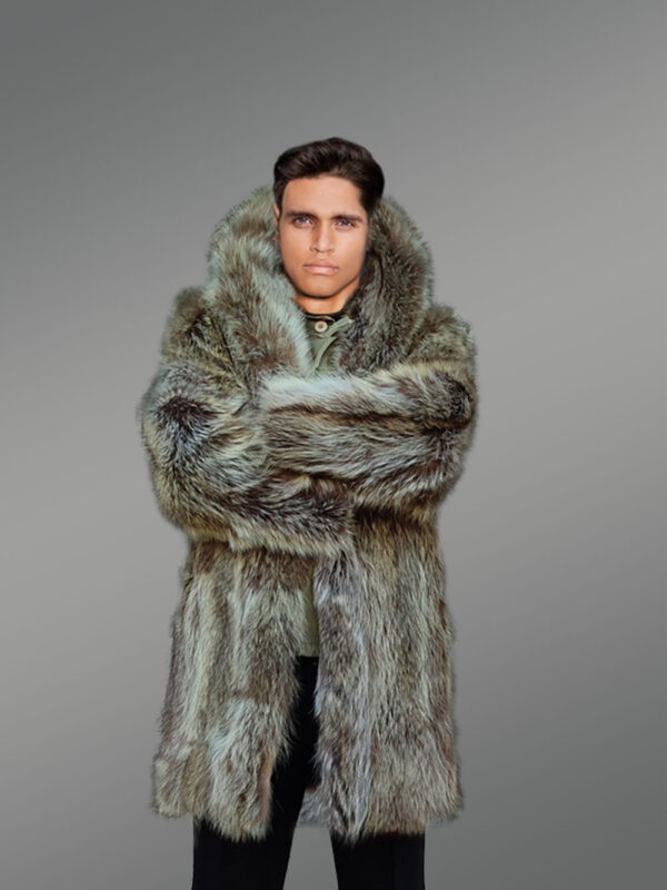 Raccoon Fur Men Coat - Image 2