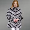 Real Rabbit Fur Winter Outerwear in Grey