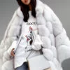 white fur outerwear for women