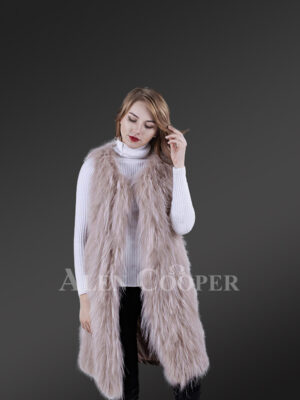 Women’s Mid-Length Super Warm and Stylish Raccoon Fur Winter Outerwear