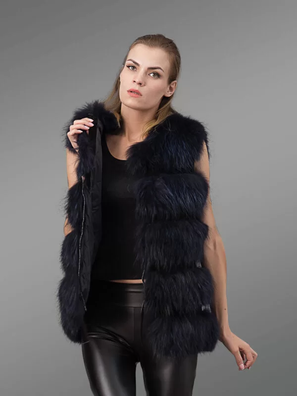 Chic and Tasteful Authentic Fox Fur Winter Vests for Stylish Divas