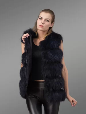 Chic and Tasteful Authentic Fox Fur Winter Vests for Stylish Divas
