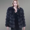 Coal Black Real Fox Fur