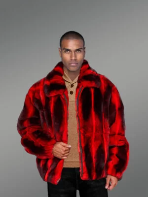 chinchilla-look double collar original fur coats