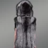 Super Warm Classic Real Fox Fur Hooded Waistcoat
