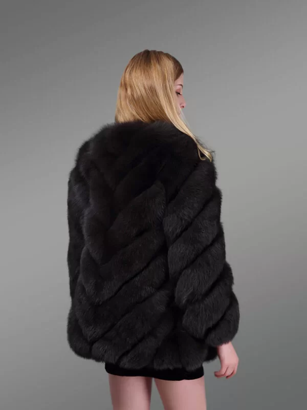 Fur Oversized Waistcoat in Deep Black