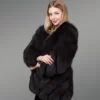 Fur Oversized Waistcoat in Deep Black