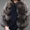 Classic Real Fox Fur Super Warm Paragraph Winter Coat for Women