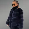 Real Fox Fur Paragraph Winter Coat