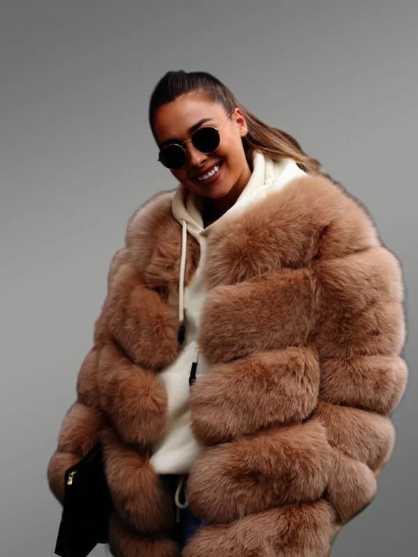 Real Fox Fur Paragraph Winter Coat