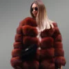 Real Fox Fur Paragraph Winter Coat