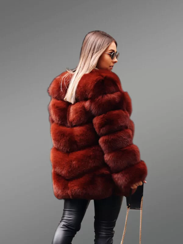 Real Fox Fur Paragraph Winter Coat