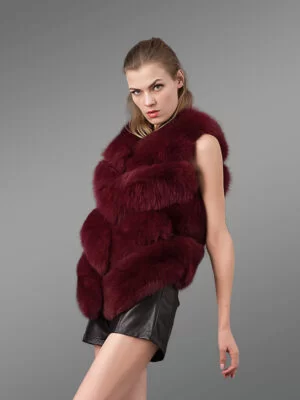 Real Fox Fur Winter Vests